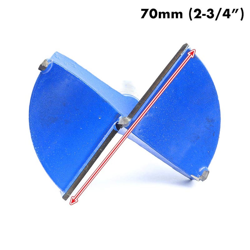 Genubi Industry 1 Count 2-3/4 Inch 70mm Forstner Drill Bit Woodworking Hole Saw Wood Cutter, Professional Alloy Steel Wood Drilling Woodworking Hole Boring Bit Power Rotary Cutting Tool (Blue) - Image 2